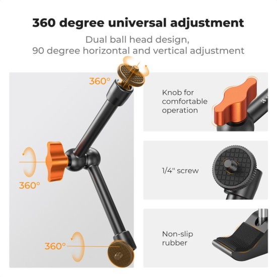 K&F Concept 9.8" Magic Arm with Super Clamp